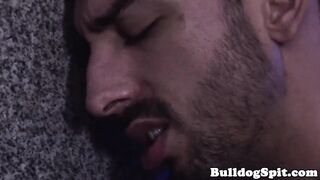 Asslicked british hunk facialized at the club