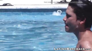 Latino pool boy is about to get drilled bareback