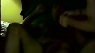 Two straight working men put condoms on