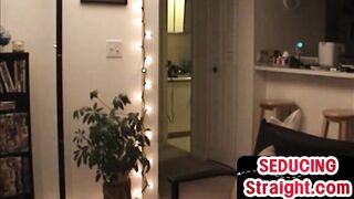 Real solo amateur str8 guy wanks cock for Xmas gay porn