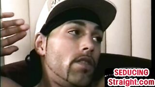 Amateur Black str8 sucked by DILF till cum in vintage BJ