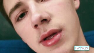 Slender Brunette Twink Henry L Jerks Off His Cock And Cums!