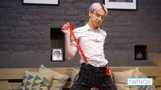 Exotic Nerdy Twink Karol Gajda Masturbates And Cumshots!