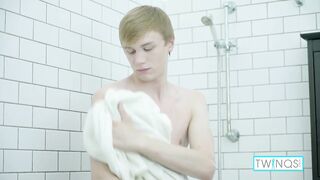 Skinny Blonde Twink Fingers His Tight Butt And Masturbates!