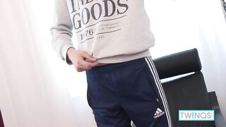 Blonde Skinny Boy Toy Phoenix Fingers His Asshole And Cums!