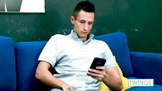 Hung Twink Thomas Rubs His Tight Butthole While Jerking Off!