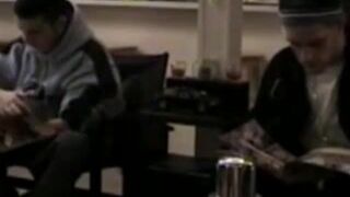 Straight twink amateur cums from a gay bj