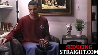 Smoking straight jock tugged and sucked by DILF for jizz