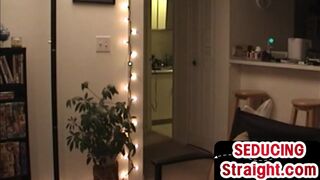 Real solo amateur str8 guy wanks cock for Xmas gay porn