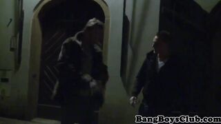 Younger euro amateur cocksucked by older guy