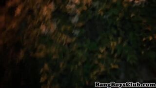 Euro amateur cocksucks in park before facial