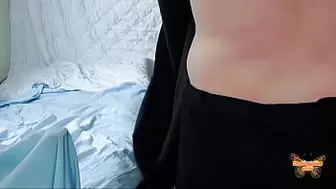 Homemade Blonde Femboy BBW Model Sexy Dancing With A Leather Dressings And Big Booty White Ass And Cute legs Hot Ladyboy