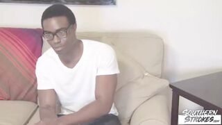 Strokes Black Jock Masturbates After An Interview