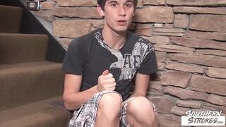 Strokes Pale Twink Skyler T Jerks Off Solo His Cock