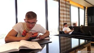 Man Darron Rides His StepDad's Big Cock During A Study Session