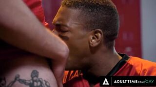 Hot - Muscle Jock Gets Assfucked By His Teammate In The Locker Room After A Football Game