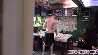 RAW Bareback easter fuck on the floor (massive long uncut dicks!)