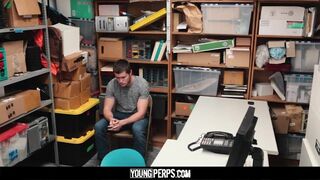 Twink - Beefy stud fucked hard by a mall cop