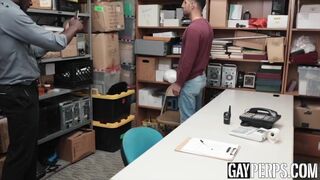 Officer impales perp on his big black dick for barebacking