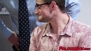 Tattoed stud pounding guys hole after rimming and sucking