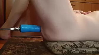 Anal solo with fucking machine hot video real