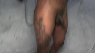 Sexy ass black guy jerks off