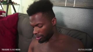 Issac Banks oils up his handsome black dick