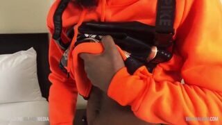 Inked up cutie shows off his goods