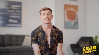 Hot Twink - Phoenix Sheds His Clothes And Strokes His Long Curved Cock Until He Cums On The Bed