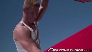 Big Dick Muscle Mechanic Gets Ass Fucked In Garage!