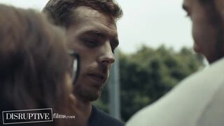 Carter Woods Follows Crush to Bathhouse & Watches Raunchy DP Threesome - Disruptive