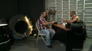 College Boy Gets Fucked & Sucks Boss Man 2 Cover Debt