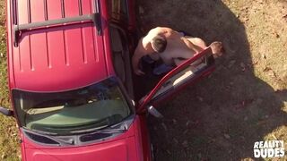 Real Dudes - Gavin Taylor Comes Out Of The Car Straight On Aspen's Dick In The Driver Seat