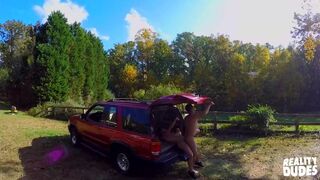 Real Dudes - Gavin Taylor Comes Out Of The Car Straight On Aspen's Dick In The Driver Seat