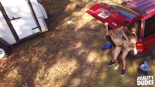 Real DUDES - Tattooed Stud Gavin Taylor Almost Gets Caught Sucking His Friend's Cock In Public