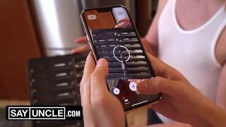 Step-Siblings Pull Out Their Cocks And Measure Them