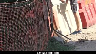 Sexy straight guy sucks and fucks around the city in public for cash