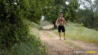 Donte Thick Joins 2 Hunks In Public Park - Hot