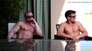 Straight Muscle Jock Friends Suck & Rough Fuck After Tanning