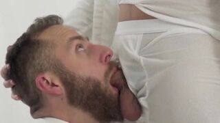 Handsome Mormon elder spreads her pupils hairy round ass
