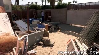 Inked hillbilly barebacks homo delinquent stepson