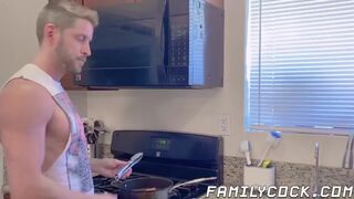 Blonde handsome jock rimmed and hard fucked by inked gay