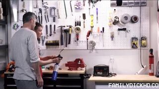 Young Fit Twink Stepson Fucked By Stepdad In The Garage