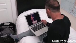 Bear Stepdad Tricked Into Fucking Jock Stepson