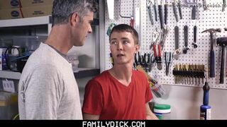 Family Dick - Young step son Gets Taught a Lesson by Daddy