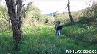 Young Twink Stepson Austin And His Stepdad Fuck Outdoors