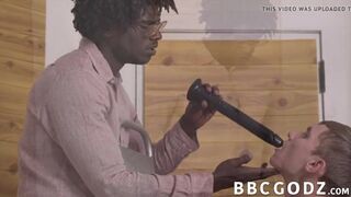 Barely legal man is happy to fuck black dick bareback