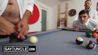 Whenever, Wherever - This Hot Twink is Always There to Satisfy These Two Big Dicks