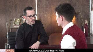 Hung Priest Barebacks Teen With Creampie