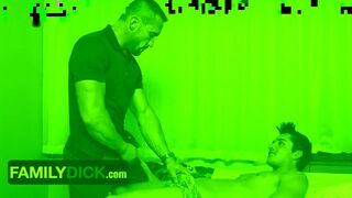 Step-Dad Popping Step-Son's Cherry-Liam Aries, Myles Landon